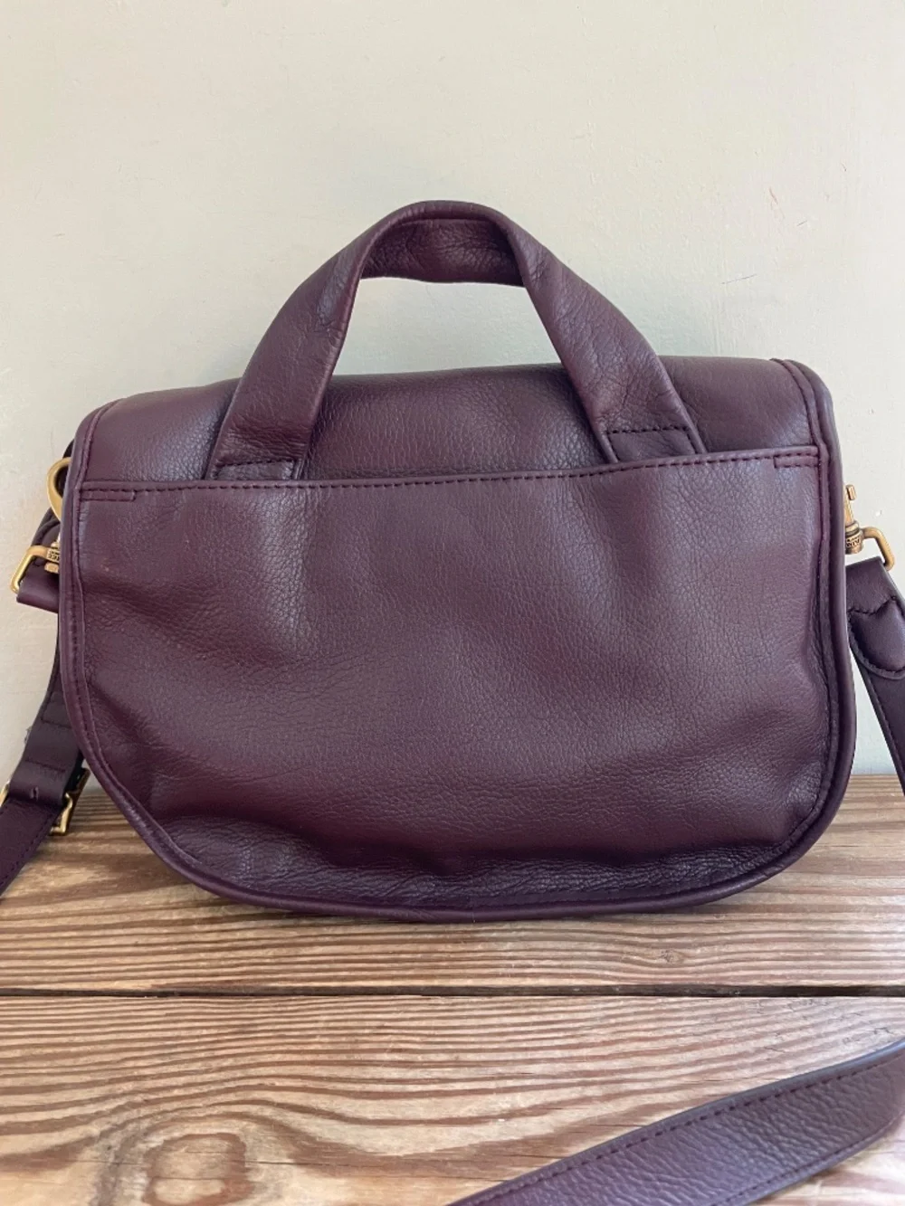 Aimee Kestenberg Fierce & Fab Leather Saddle Bag In Oxblood EUC